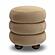 Stefanie Taupe Velvet Ottoman by TOV Furniture
