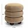 Stefanie Taupe Velvet Ottoman by TOV Furniture
