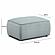 Travie Sea Blue Performance Corduroy Velvet Ottoman by TOV Furniture