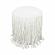 Shag Me Ivory Performance Vegan Leather Ottoman by TOV Furniture