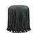 Shag Me Black Performance Vegan Leather Ottoman by TOV Furniture