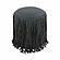 Shag Me Black Performance Vegan Leather Ottoman by TOV Furniture