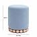 Dex Faded Blue Upcycled Fabric Ottoman by TOV Furniture