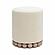 Dex Cream Upcycled Fabric Ottoman by TOV Furniture