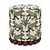 Dex Cream Leopard Jacquard Ottoman by TOV Furniture