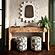 Dex Cream Leopard Jacquard Ottoman by TOV Furniture