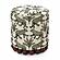 Dex Cream Leopard Jacquard Ottoman by TOV Furniture
