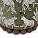 Dex Olive Green Leopard Jacquard Ottoman by TOV Furniture