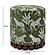 Dex Olive Green Leopard Jacquard Ottoman by TOV Furniture