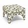 Raji Cream Leopard Jacquard Ottoman by TOV Furniture