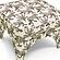 Raji Cream Leopard Jacquard Ottoman by TOV Furniture