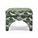 Raji Olive Green Leopard Jacquard Ottoman by TOV Furniture