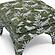 Raji Olive Green Leopard Jacquard Ottoman by TOV Furniture