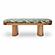 Ollie Olive Green Leopard Jacquard Bench by TOV Furniture