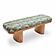 Ollie Olive Green Leopard Jacquard Bench by TOV Furniture