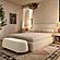 Jaine Cream Boucle Large Ottoman by TOV Furniture