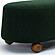 Jaine Forest Green Boucle Large Ottoman by TOV Furniture