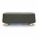 Jaine Forest Green Loose Mohair Large Ottoman by TOV Furniture