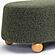 Jaine Forest Green Loose Mohair Large Ottoman by TOV Furniture