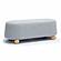 Jaine Stone Grey Loose Mohair Large Ottoman by TOV Furniture