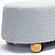Jaine Stone Grey Loose Mohair Large Ottoman by TOV Furniture