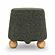 Jaine Forest Green Loose Mohair Ottoman by TOV Furniture