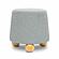 Jaine Stone Grey Loose Mohair Ottoman by TOV Furniture