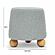 Jaine Stone Grey Loose Mohair Ottoman by TOV Furniture