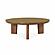 Oani Walnut and Glass Round Coffee Table by TOV Furniture