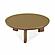 Oani Walnut and Glass Round Coffee Table by TOV Furniture
