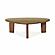 Oani Walnut and Glass Triangular Coffee Table by TOV Furniture