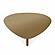 Oani Walnut and Glass Triangular Coffee Table by TOV Furniture