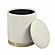 Zoe Cream Chenille Storage Ottoman by TOV Furniture