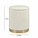 Zoe Cream Chenille Storage Ottoman by TOV Furniture