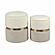 Gigi Cream and Tan Chenille Storage Ottoman - Set of 2 by TOV Furniture