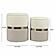 Gigi Cream and Tan Chenille Storage Ottoman - Set of 2 by TOV Furniture