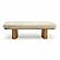 Ollie Natural Straight Vegan Shearling Large Bench by TOV Furniture