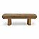 Ollie Taupe Straight Vegan Shearling Large Bench by TOV Furniture