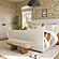 Ollie Natural Straight Vegan Shearling  Bench by TOV Furniture