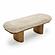 Ollie Natural Straight Vegan Shearling  Bench by TOV Furniture