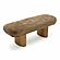 Ollie Taupe Straight Vegan Shearling Bench by TOV Furniture