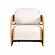 Lauretta Cream Fabric and Natural Rattan Accent Chair by TOV Furniture