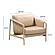 Chakka Tan Genuine Leather Accent Chair by TOV Furniture