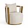 Paolo Cream Textured Weave Swivel Chair by TOV Furniture
