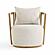 Paolo Cream Textured Weave Swivel Chair by TOV Furniture
