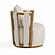 Paolo Cream Textured Weave Swivel Chair by TOV Furniture