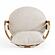Paolo Cream Textured Weave Swivel Chair by TOV Furniture