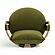 Paolo Green Upcycled Distressed Velvet Swivel Chair by TOV Furniture