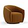 Jordan Cognac Velvet Swivel Chair by TOV Furniture