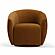Jordan Cognac Velvet Swivel Chair by TOV Furniture